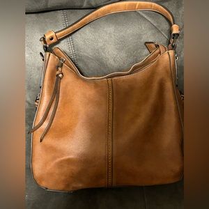 Realer Hobo Bags for Women Faux Leather Handbag, Large Hobo Purse-Brown